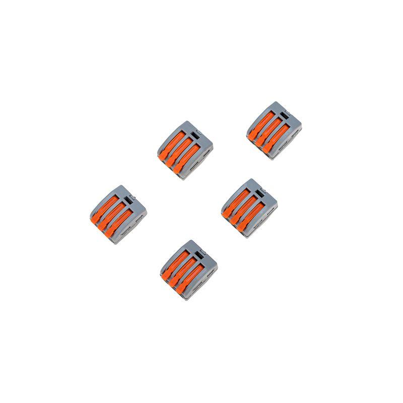 Клемма соединительная многоразовая 3-х проводная 0.08-4кв.мм сер. (блист.5шт) Rexant 06-0201-B5