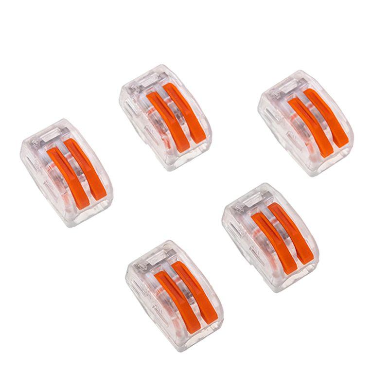 Клемма соединительная многоразовая 2-х проводная 0.08-4кв.мм прозр. (блист.5шт) Rexant 06-0203-A5