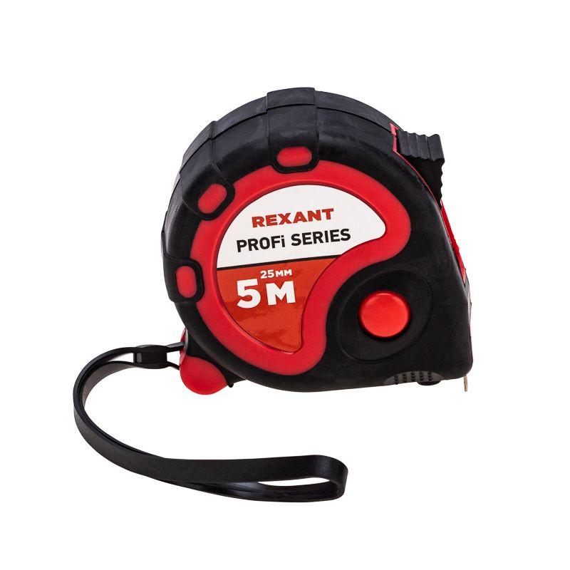 Рулетка измерительная "Профи" прорезин. корпус 5мх25мм Rexant 12-9006