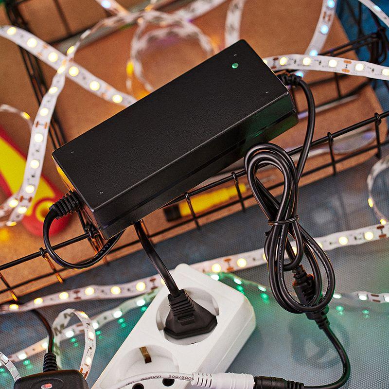 Источник питания 110-220В AC/12В DC 6А 72Вт с DC разъемом подключения 5.5х2.1 без влагозащ. IP23 Rexant 200-072-3