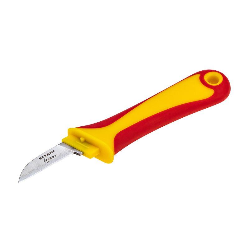 Нож монтажника нержавеющая сталь прямое лезвие Rexant 12-4936