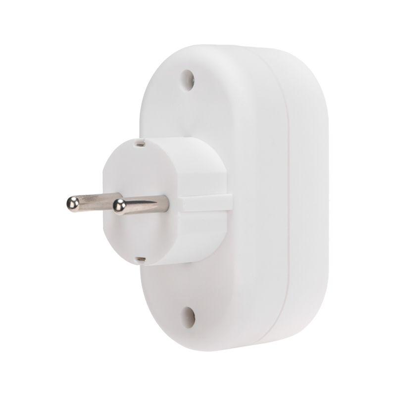 Двойник электрический 16 А с заземл. бел. Rexant 11-1075