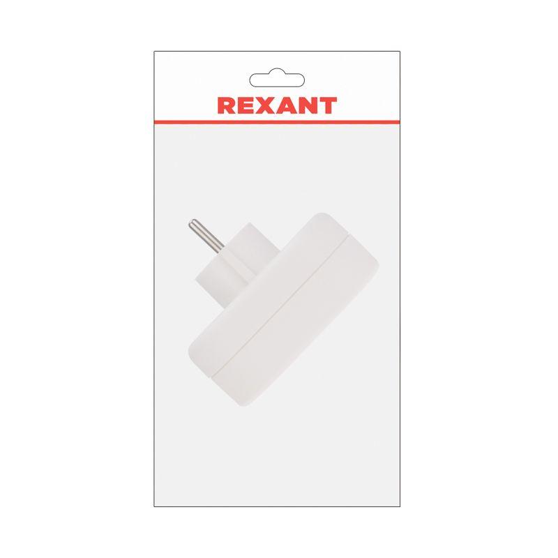 Двойник электрический 16 А с заземл. бел. Rexant 11-1075