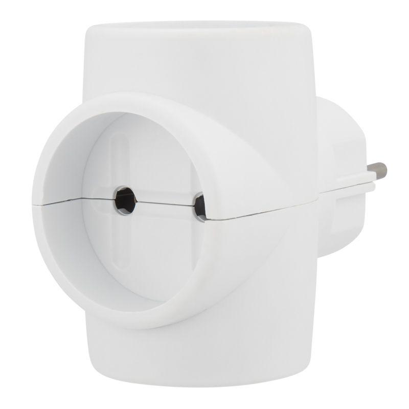 Тройник электрический без заземл. 220В 6A-10A Rexant 11-1081