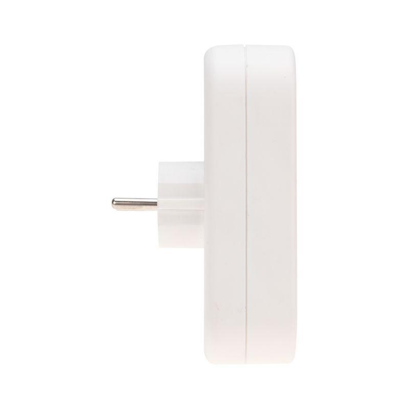 Тройник электрический линейный 16А с заземл. бел. Rexant 11-1079