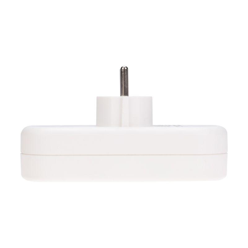 Тройник электрический линейный 6-10А без заземл. бел. Rexant 11-1078