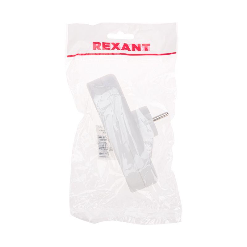 Тройник электрический линейный 6-10А без заземл. бел. Rexant 11-1078