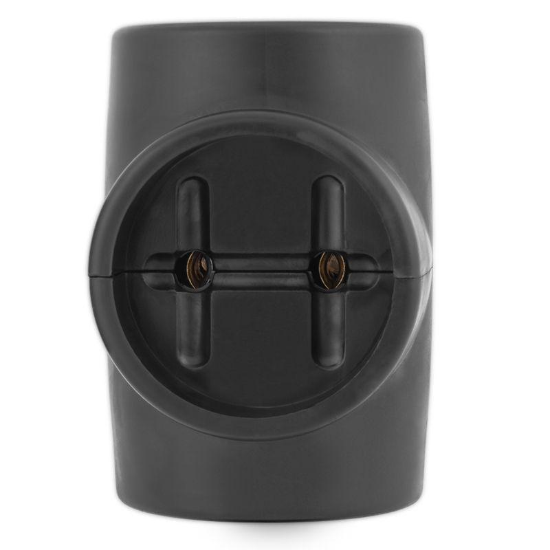 Тройник электрический 6-10А без заземл. черн. Rexant 11-1076