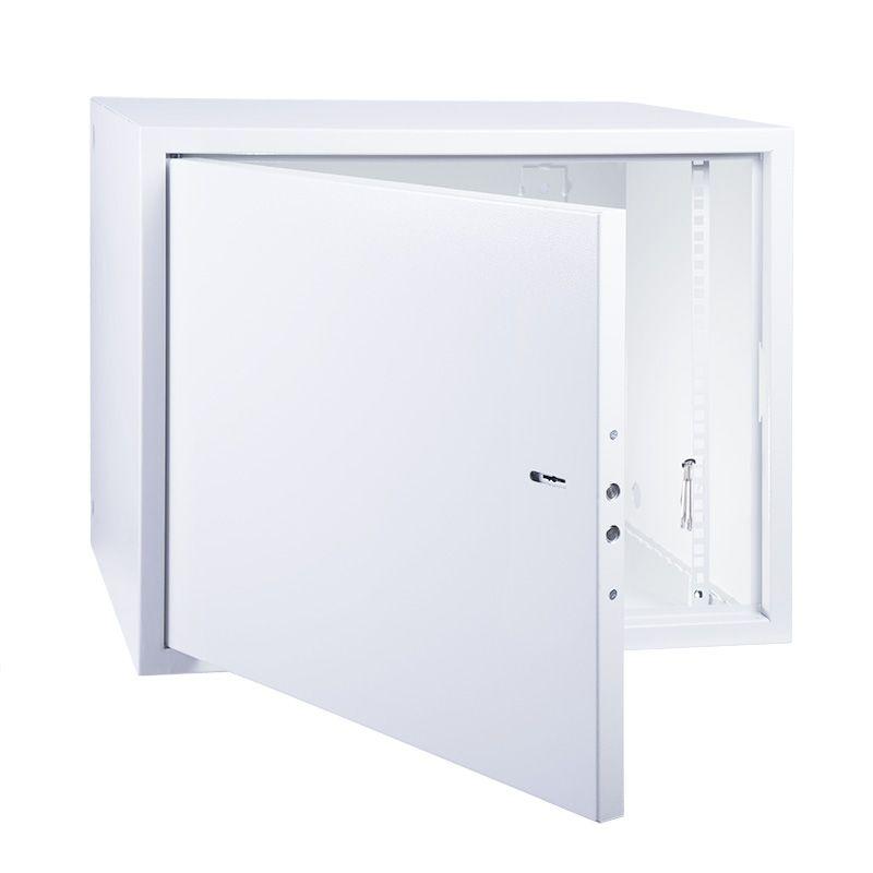 Шкаф настенный 19дюйм "Антивандальный" распашной 10U 600х500х500мм (ШхГхВ) RAL7035 Rexant 04-2253