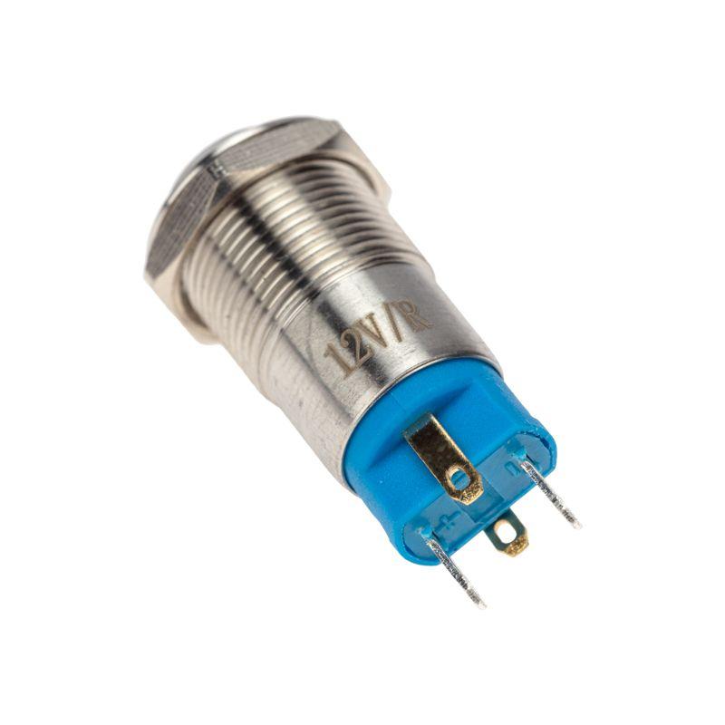 Кнопка антивандальная d12 12В без фикс. (2с) (ON)-OFF красн. Rexant 36-3210