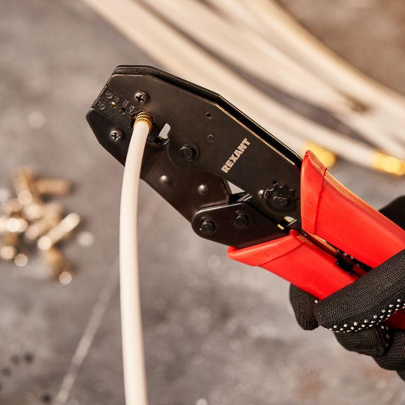 Кримпер для обжима F и BNC разъемов RG-8 RG-11 RG-174 RG-179 RG-213 (ht-301 K) Rexant 12-3215