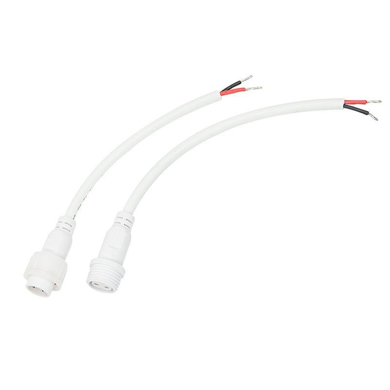 Кабель соединительный (2pin) герметичный (IP67) 2х1.0кв.мм 300В бел. Rexant 11-9820