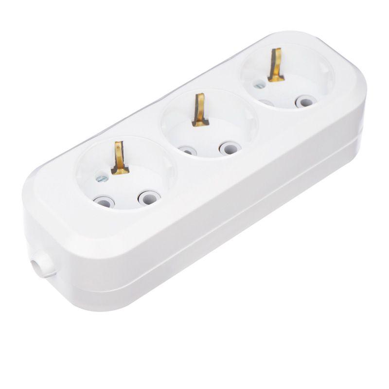 Колодка 3 гнезда с заземл. Rexant 11-8704