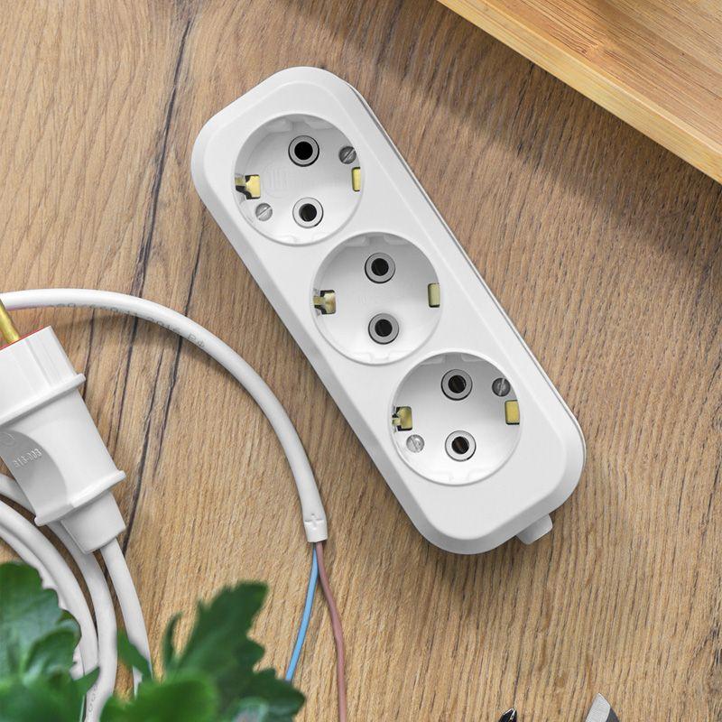 Колодка 3 гнезда с заземл. Rexant 11-8704