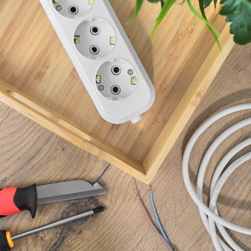 Колодка 3 гнезда с заземл. Rexant 11-8704