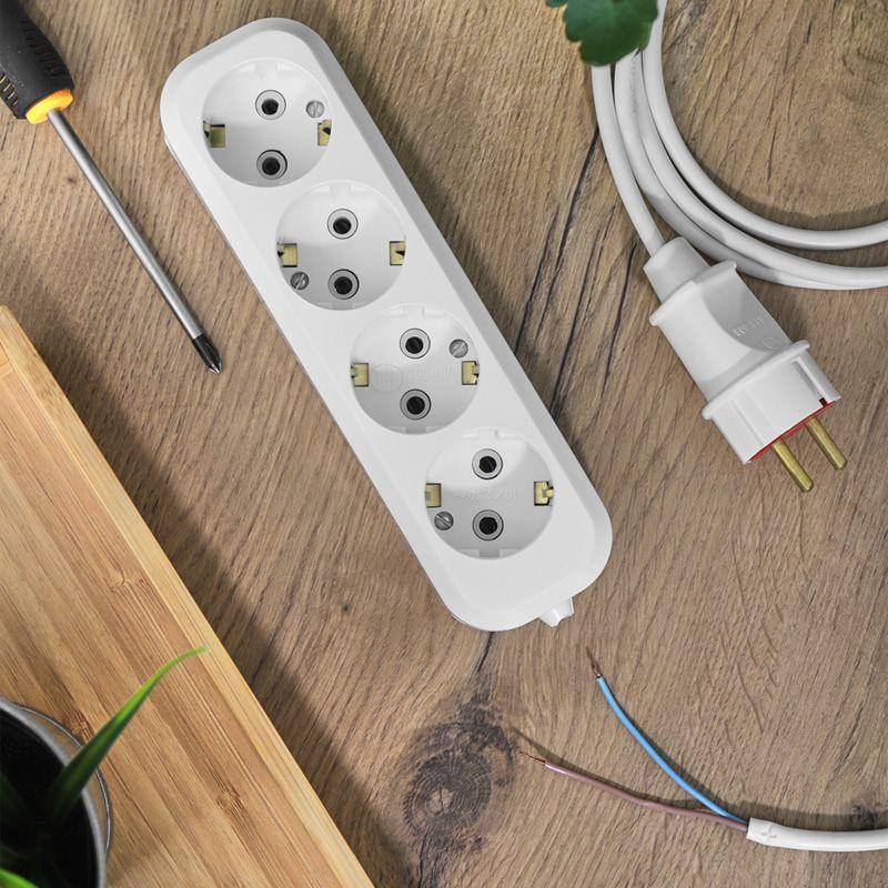 Колодка 4-м с заземл. Rexant 11-8707