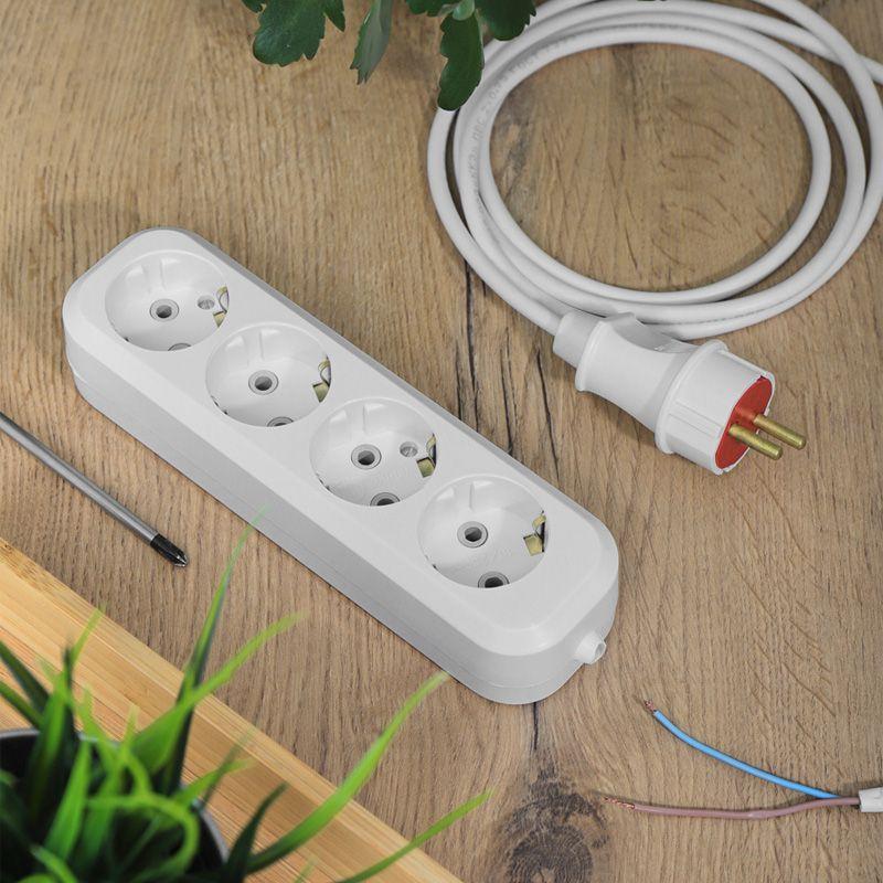 Колодка 4-м с заземл. Rexant 11-8707