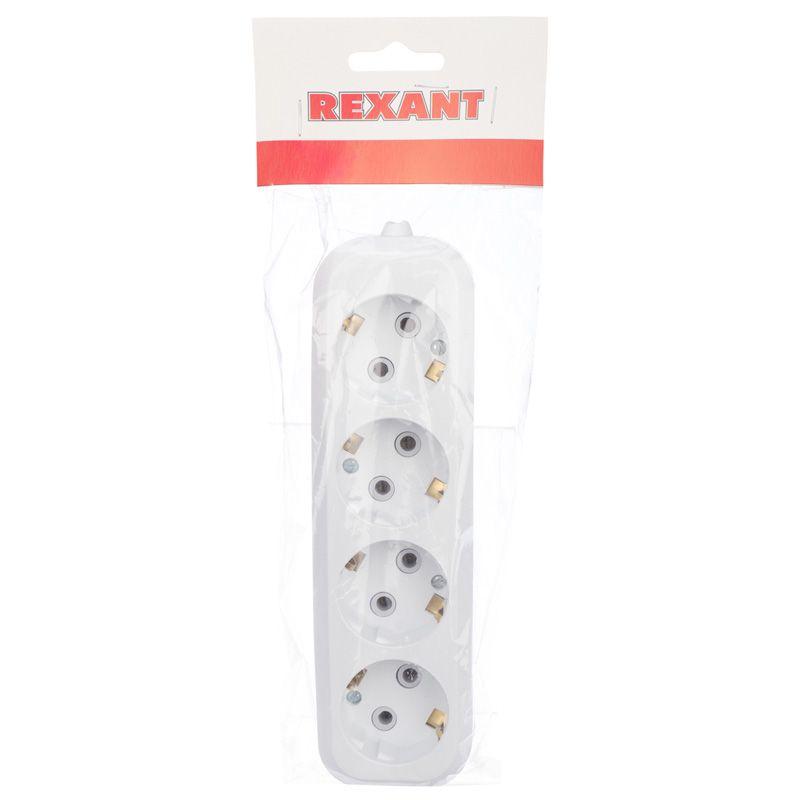 Колодка 4-м с заземл. Rexant 11-8707