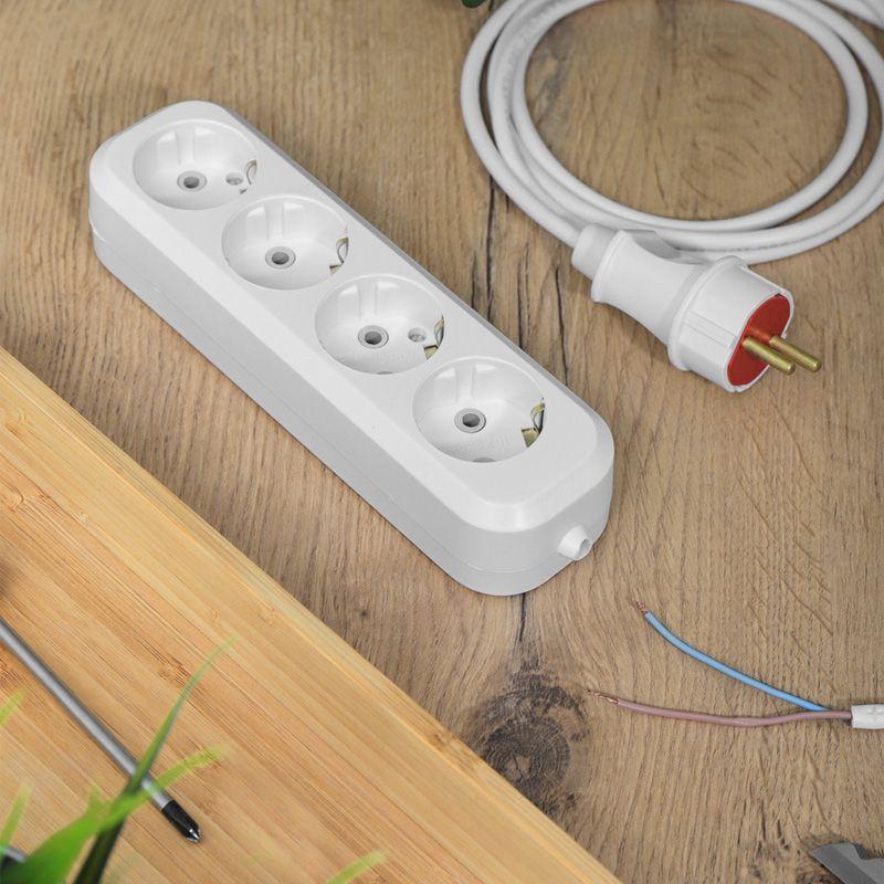 Колодка 4-м с заземл. Rexant 11-8707