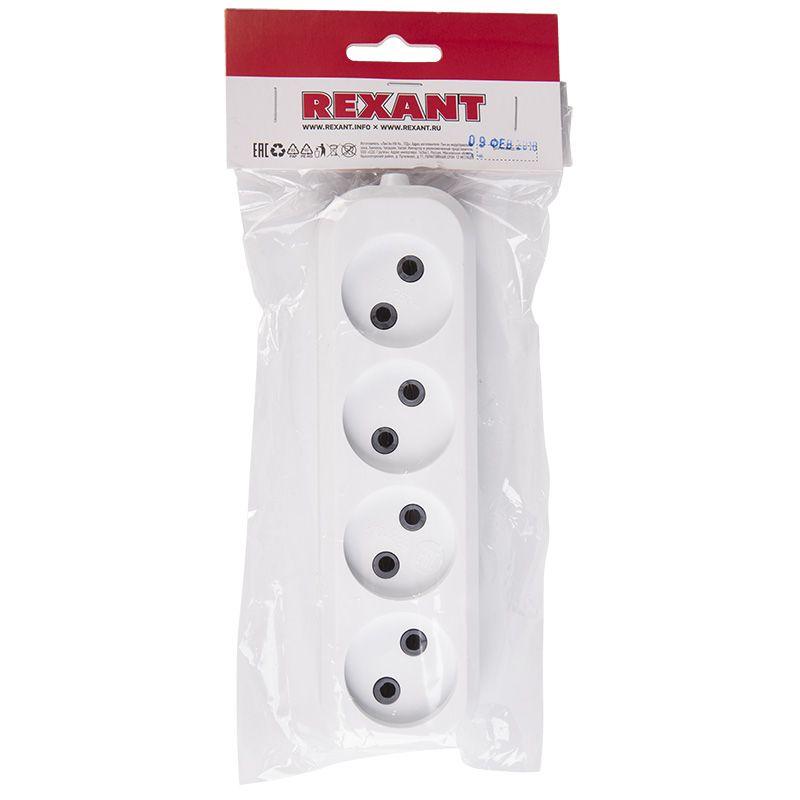 Колодка 4 гнезда без заземл. Rexant 11-8715