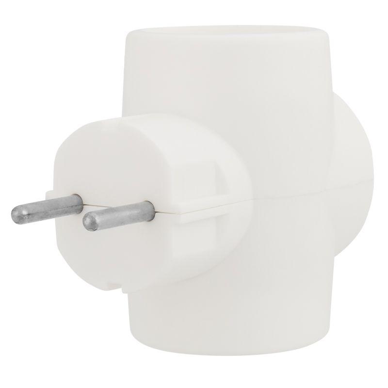 Евротройник электрический без заземл. 220В 6A-10A (инд. упак.) Rexant 11-1068