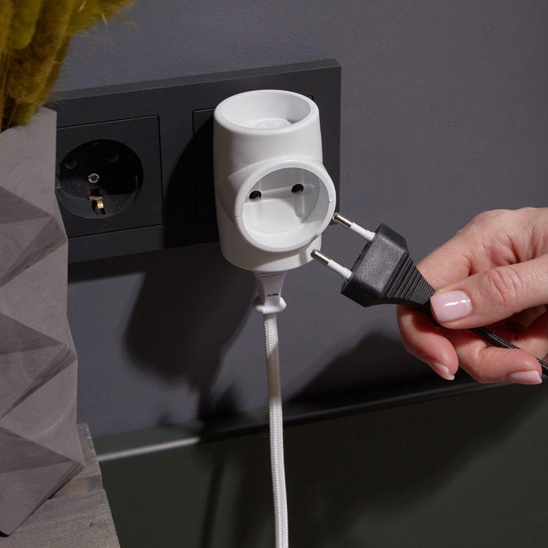 Евротройник электрический без заземл. 220В 6A-10A (инд. упак.) Rexant 11-1068