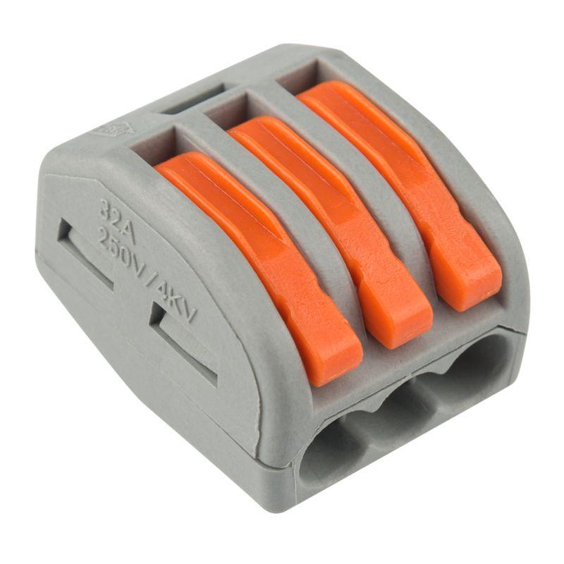 Клемма универсальная многоразовая 3-проводная 0.08-2.5(4)кв.мм (уп.50шт) Rexant 07-5253-4