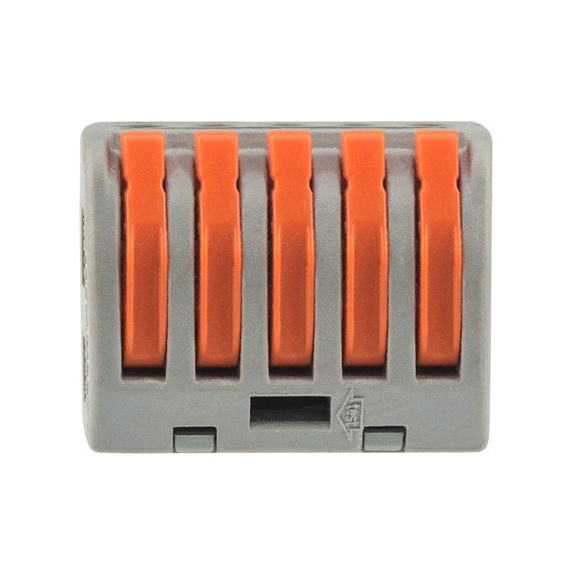 Клемма универсальная многоразовая 5-проводная 0.08-2.5(4)кв.мм (уп.40шт) Rexant 07-5255-4