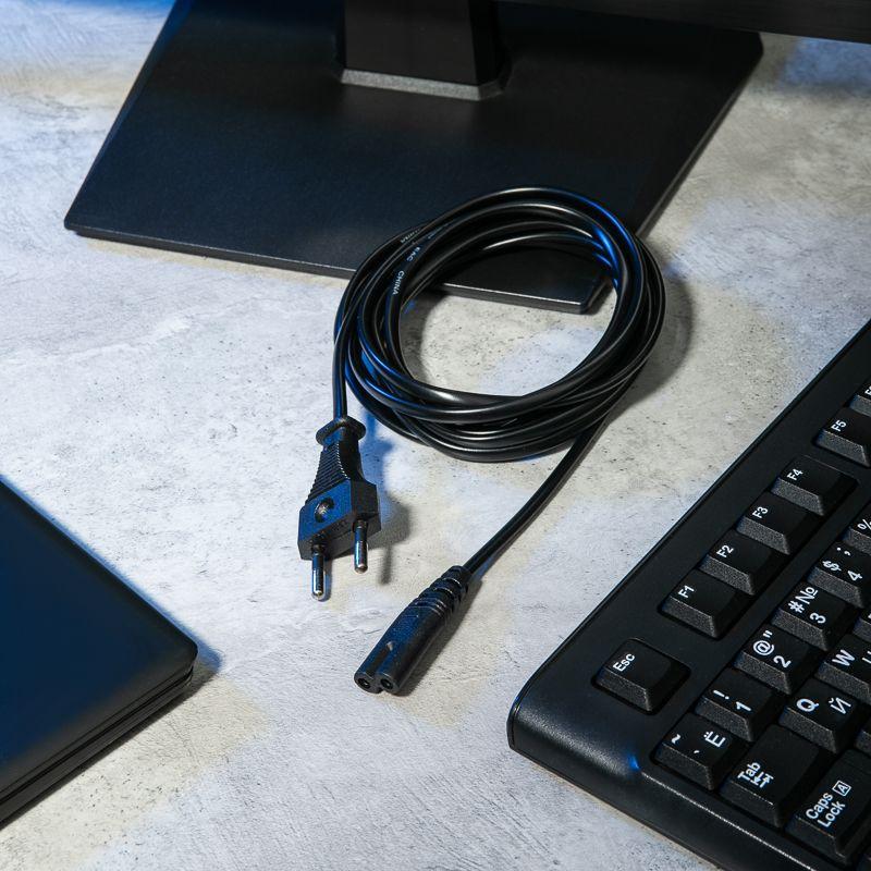 Шнур сетевой 3м 2x0.5кв.мм Rexant 11-1105