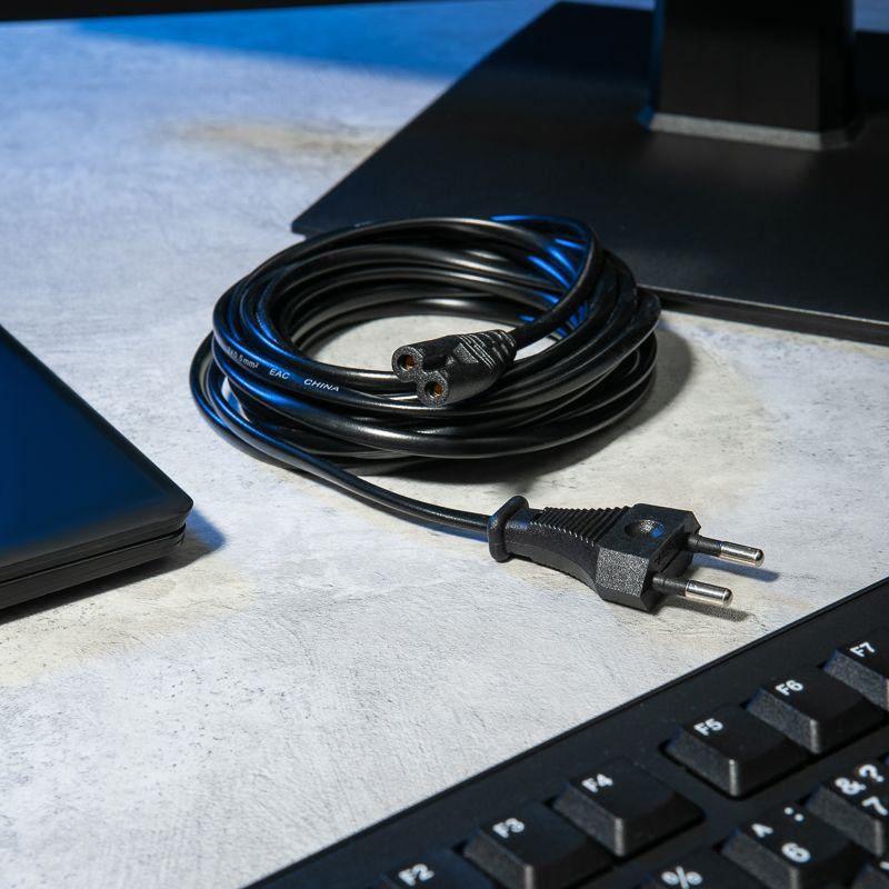 Шнур сетевой 5м 2х0.5кв.мм Rexant 11-1106