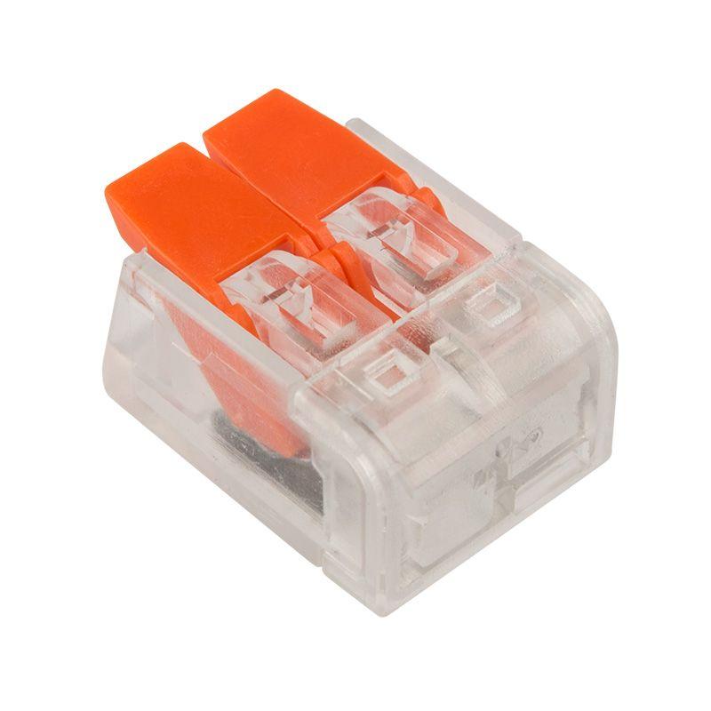 Клемма компактная многоразовая 2-проводная 0.14-4.0 кв.мм (уп.50шт) Rexant 07-5202