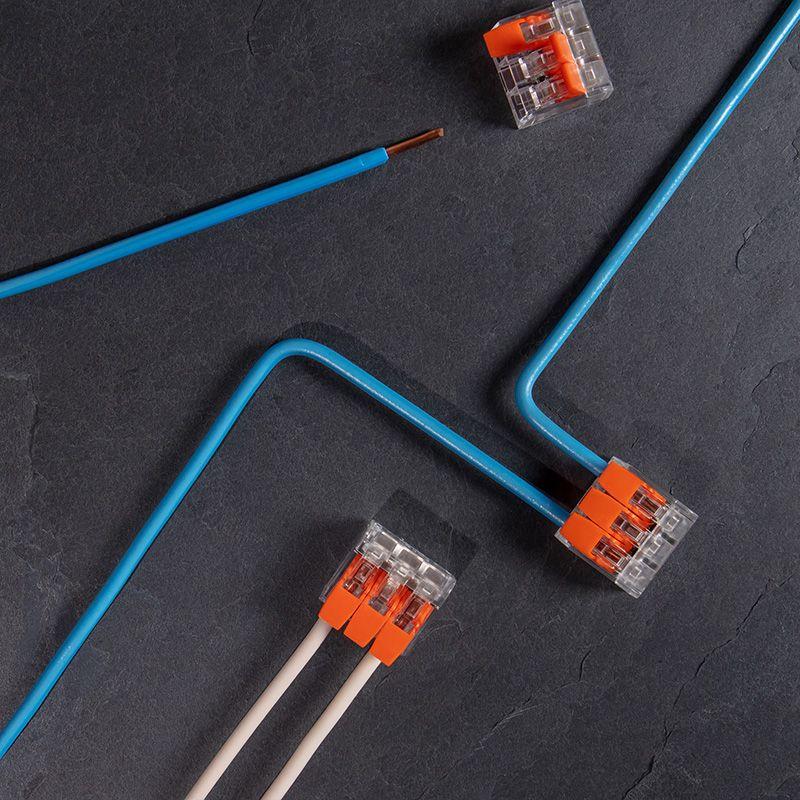 Клемма компактная многоразовая 3-проводная 0.14-4.0 кв.мм (уп.50шт) Rexant 07-5203