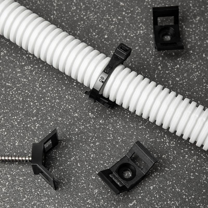 Площадка для крепления стяжки 29х15мм (ПС-4) черн. (уп.100шт) Rexant 07-2105