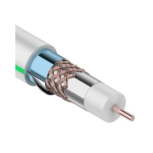 Кабель RG-6U+CU (75%) 75Ом (тройной экран) "MASTER" Б (уп.100м) Rexant 01-2241