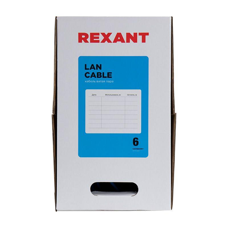 Кабель UTP 4х2х23AWG кат.6 медь бухта (м) Rexant 01-0047
