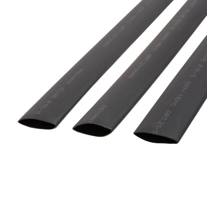 Трубка термоусадочная 18.0/6.0 1м с клеев. подсл. черн. REXANT 21-9008