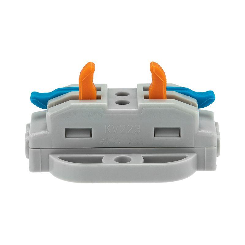 Клемма строительно-монтажная СМК проходная 2п 0.08-4кв.мм с монтажной площадкой сер. (блист.5шт) Rexant 07-6262-5