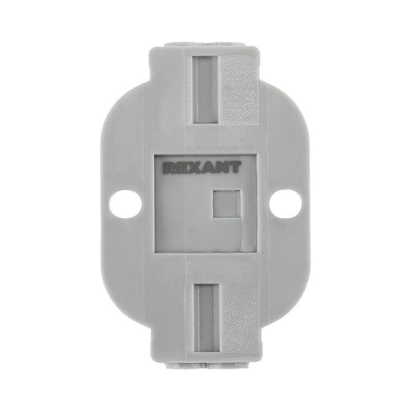 Клемма строительно-монтажная СМК проходная 2п 0.08-4кв.мм с монтажной площадкой сер. (блист.5шт) Rexant 07-6262-5