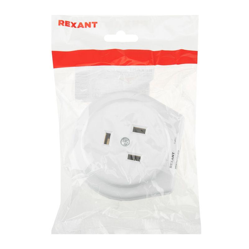Розетка РШ для электрической плиты 32А 250В 2Р+РЕ (СУ) бел. Rexant 11-8985