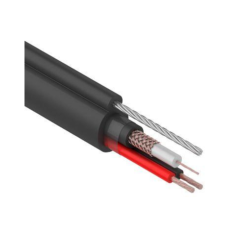 Кабель КВК-П-2х0.75 (d8мм) с тросом наружн. прокл. Ч 305м (м) Rexant 01-4107