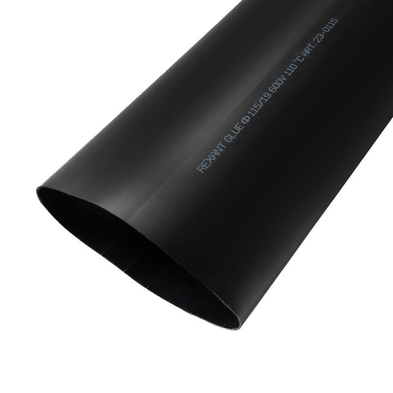 Термоусаживаемая трубка клеевая 115,0 19,0 мм, (6-1) черная, упаковка 1 м (etm23-0115)