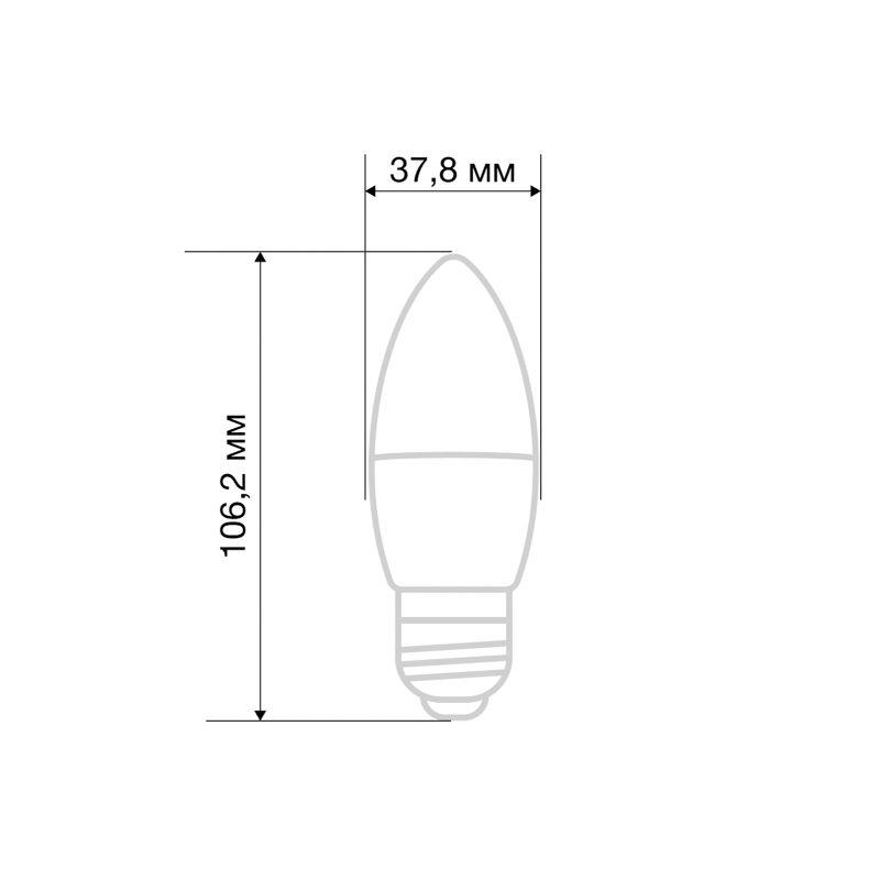 Лампа светодиодная 11.5Вт Свеча (CN) 2700К тепл. бел. E27 1093лм Rexant 604-029