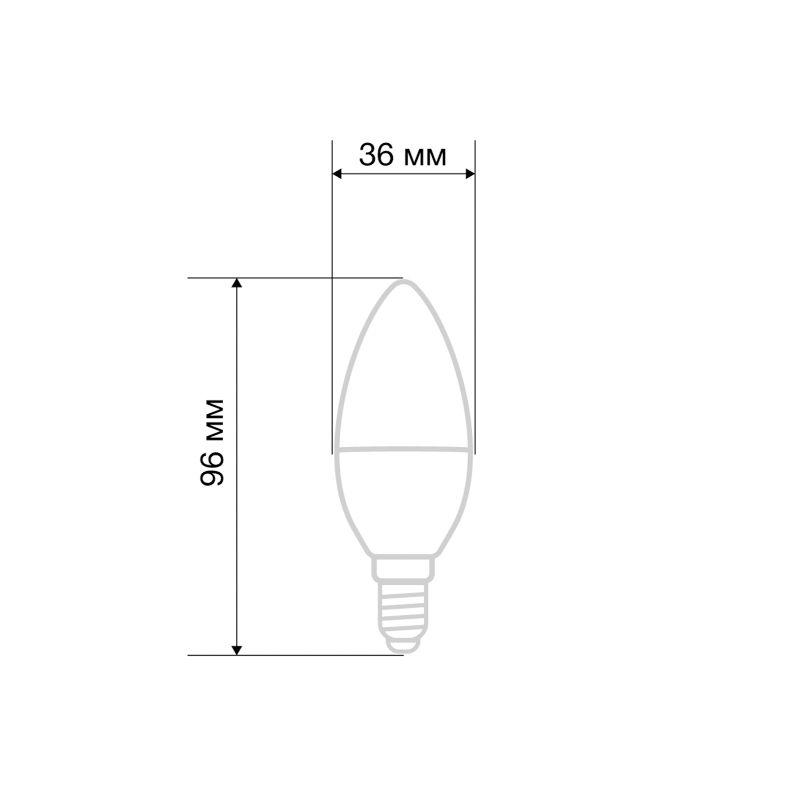 Лампа светодиодная 9.5Вт CN свеча 4000К нейтр. бел. E14 903лм Rexant 604-024