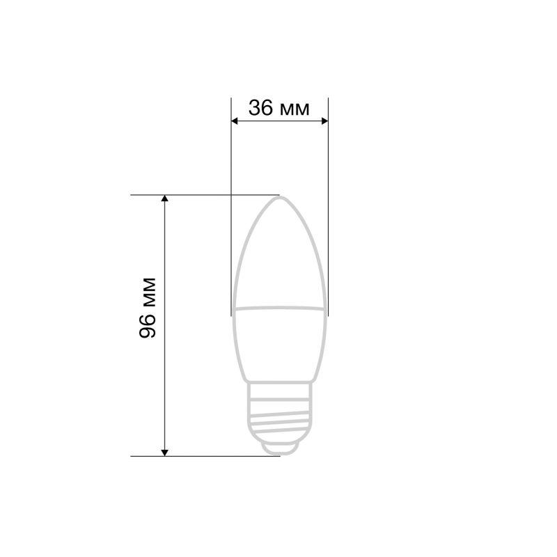 Лампа светодиодная 9.5Вт CN свеча 6500К холод. бел. E27 903лм Rexant 604-204