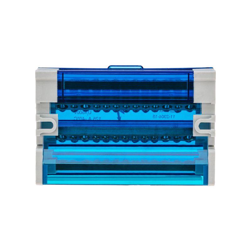 Шина на DIN-рейку в корпусе (кросс-модуль) 4х15