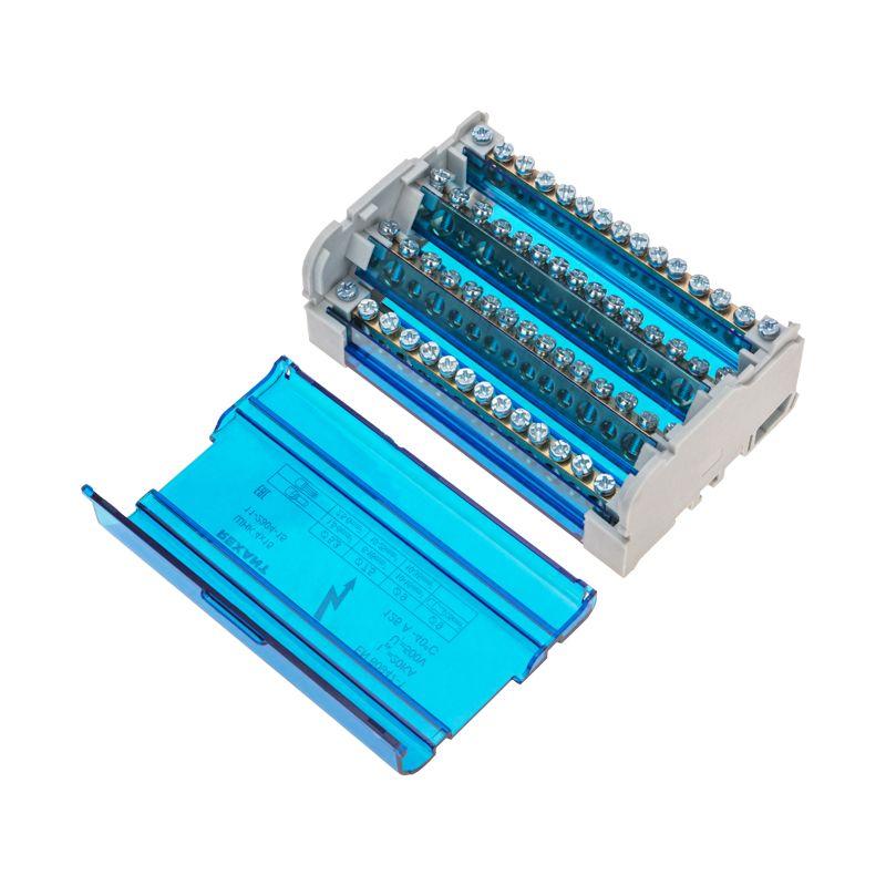 Шина на DIN-рейку в корпусе (кросс-модуль) 4х15