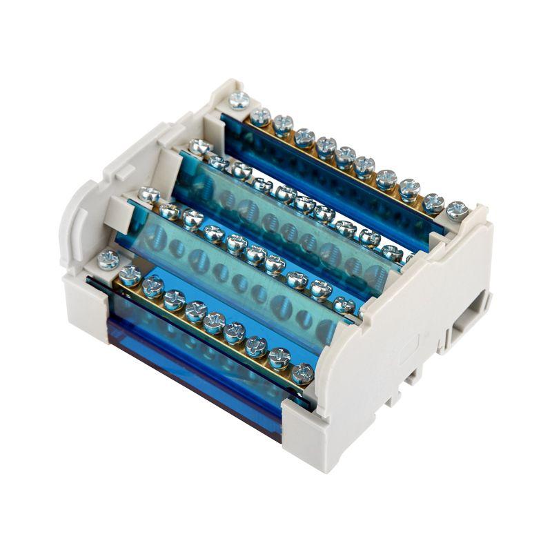 Шина на DIN-рейку в корпусе (кросс-модуль) 4х11