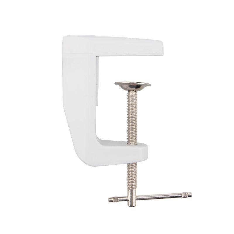 Настольная бестен лампа на струбцине, 324 SMD LED диммер белая