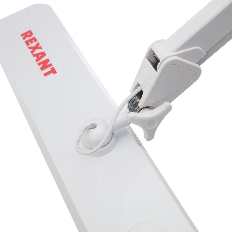 Настольная бестен лампа на струбцине, 324 SMD LED диммер белая