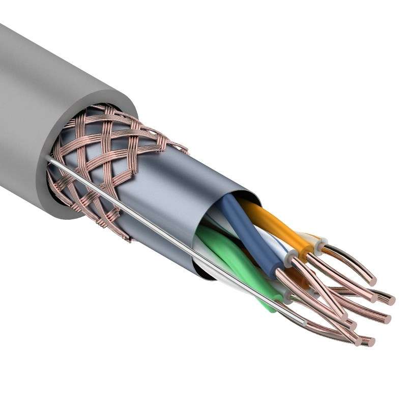 Кабель S/FTP 4х2х(0.16х7) кат.5е медь мж 305м (м) Rexant 01-0343